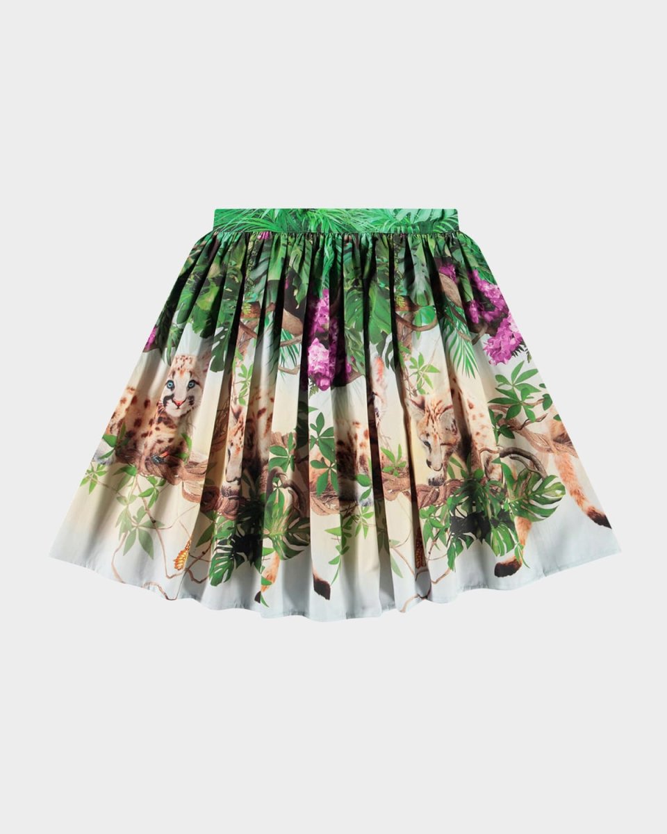 Girl's Bonnie Animal-Print Skirt, Size 2-4T